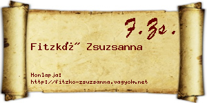 Fitzkó Zsuzsanna névjegykártya