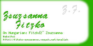 zsuzsanna fitzko business card